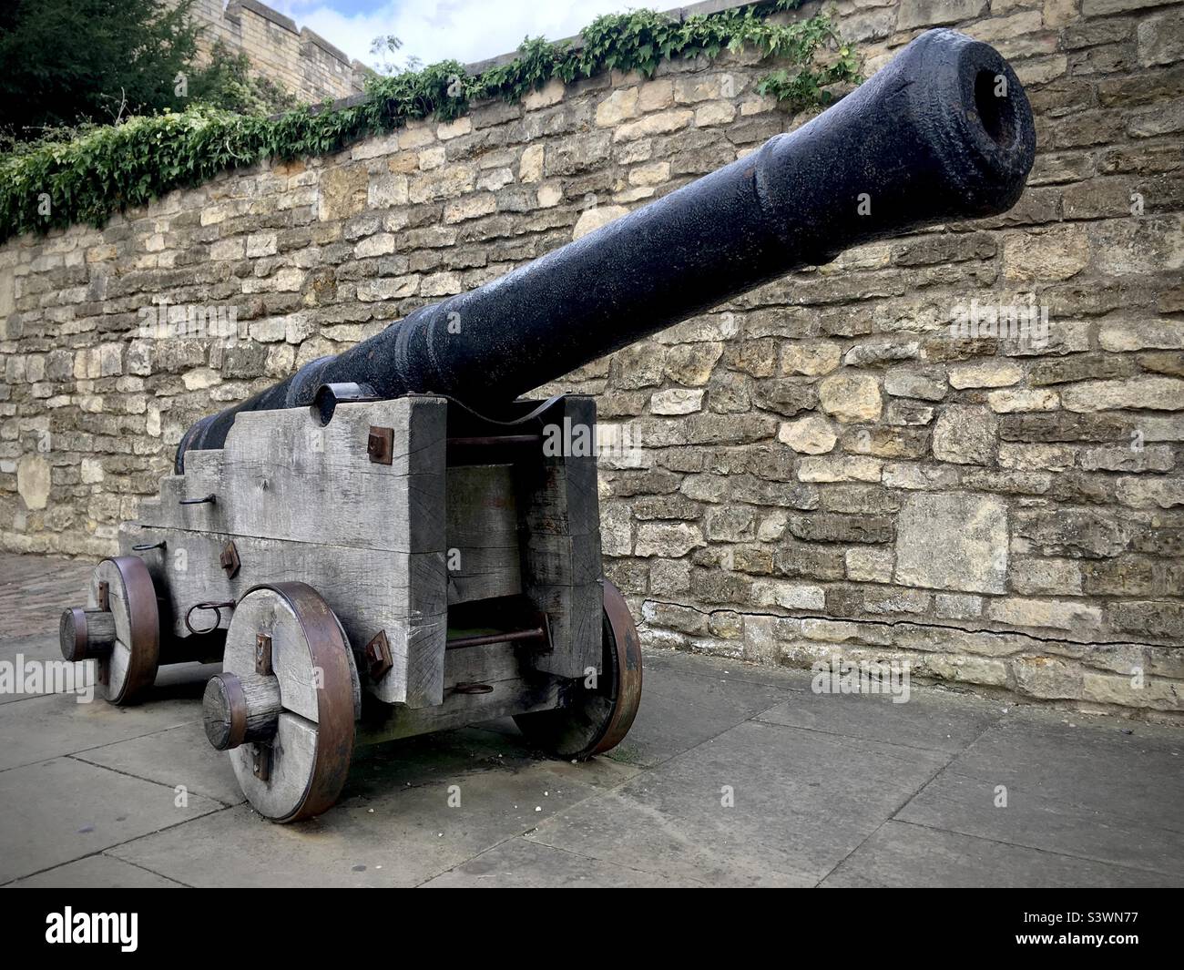 Cannon on Castle Wall - Smartphone Captured Stock Image