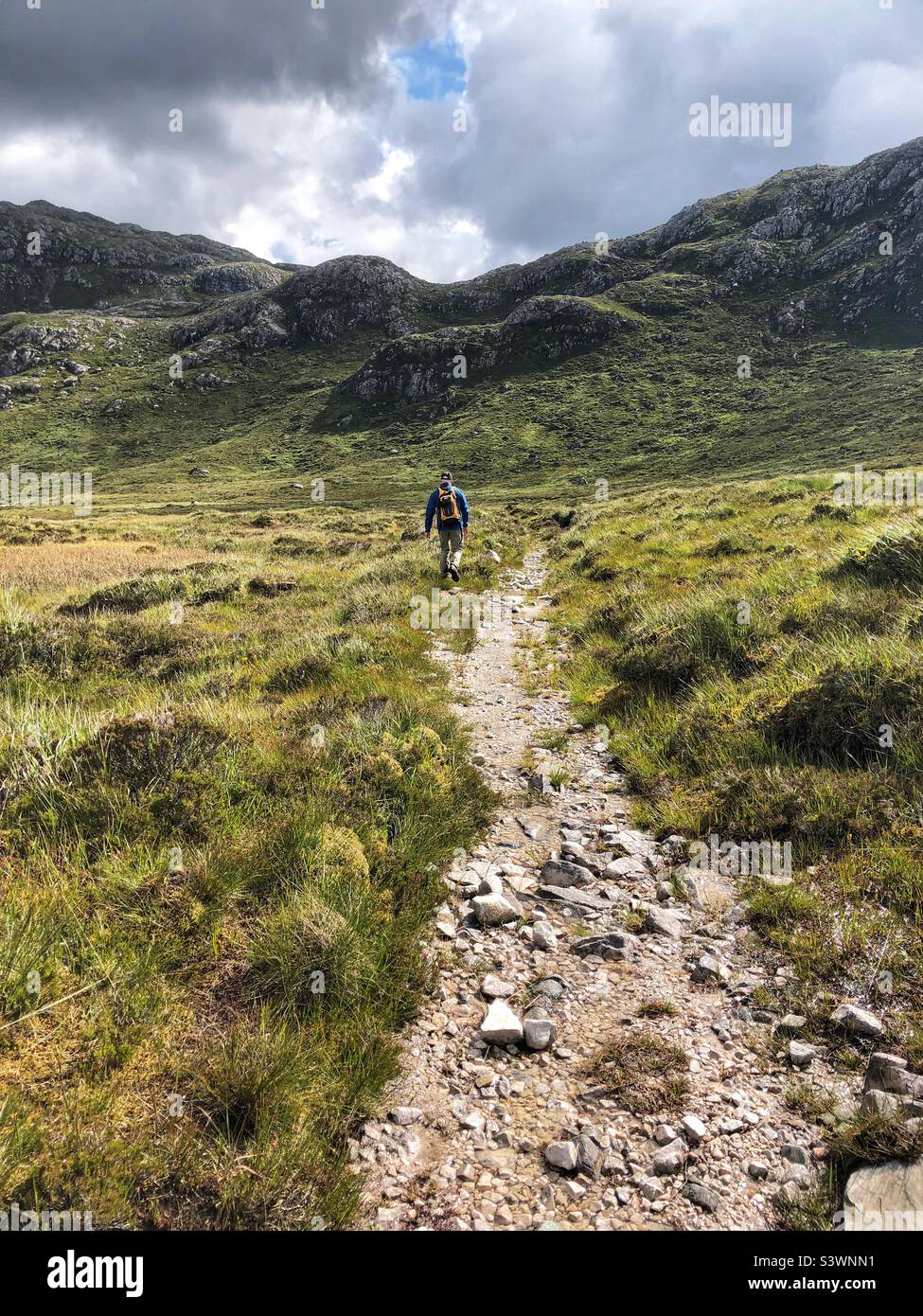 Walking in the Scottish Highlands, Scotland - Smartphone Captured Stock Image