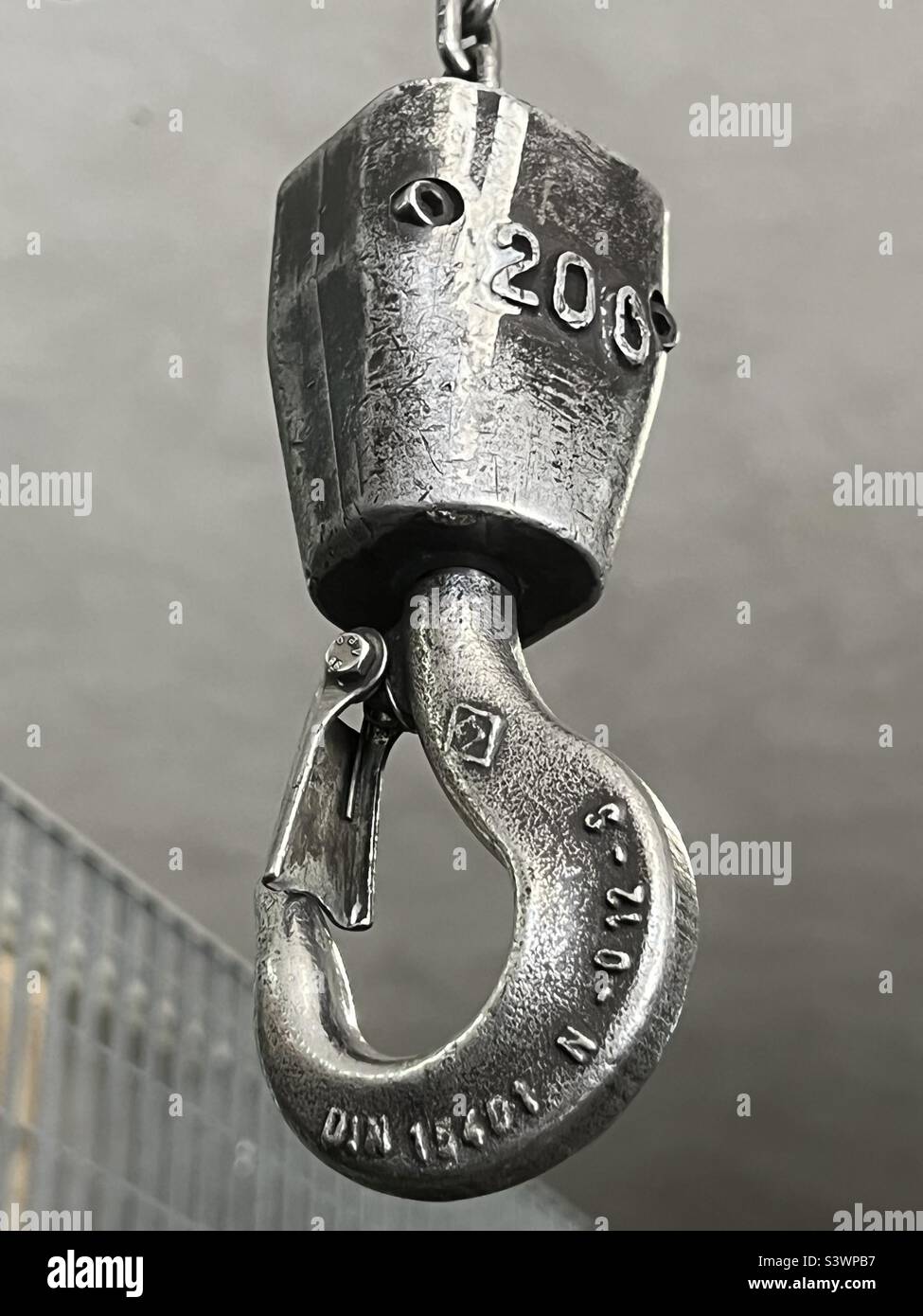 Steel hook, detail view - Smartphone Captured Stock Image