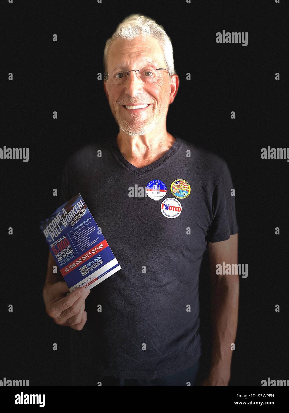American male exercising the right to vote. - Smartphone Captured Stock Image