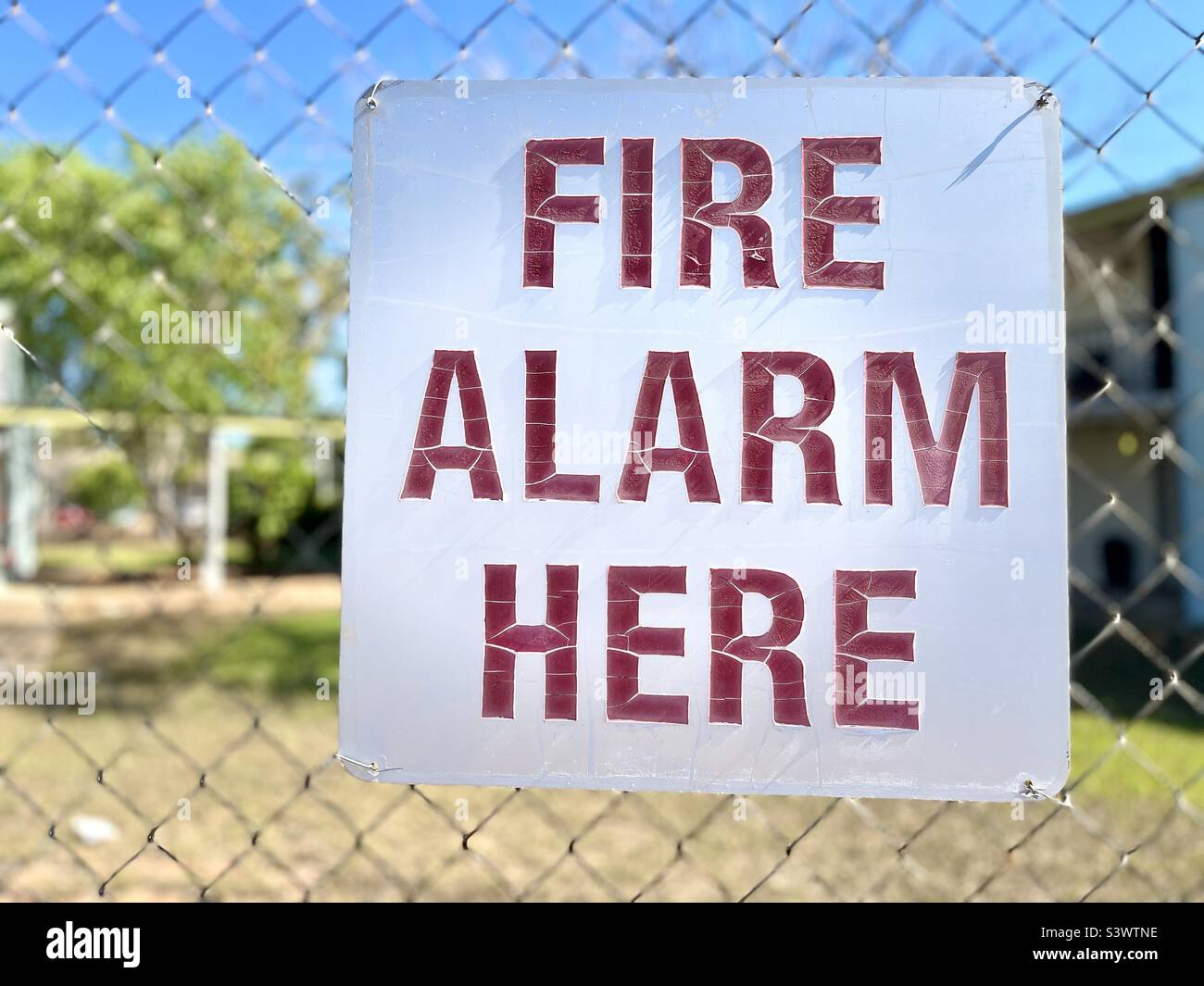 Fire Alarm Sign Stock Photo Alamy