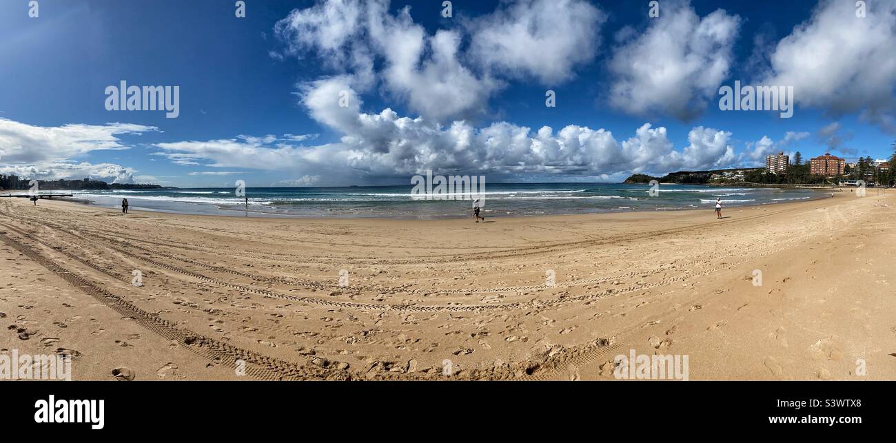 Panorama of the North Steyne Beach in Manly Sydney, Australia Stock Photo