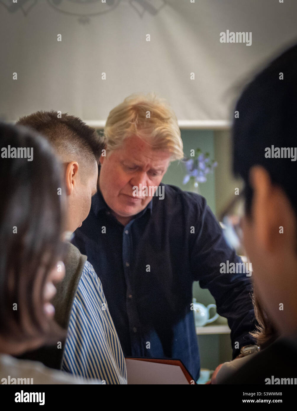 Earl Spencer at a book signing in Althorp House Stock Photo