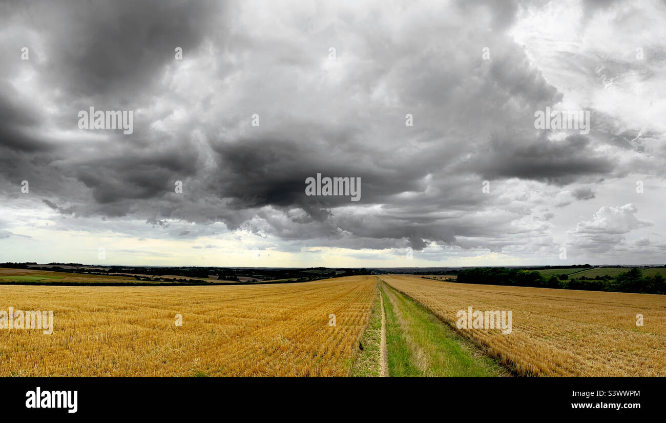 Cloudscape near Cheesefoot Head in Hampshire - Smartphone Captured Stock Image