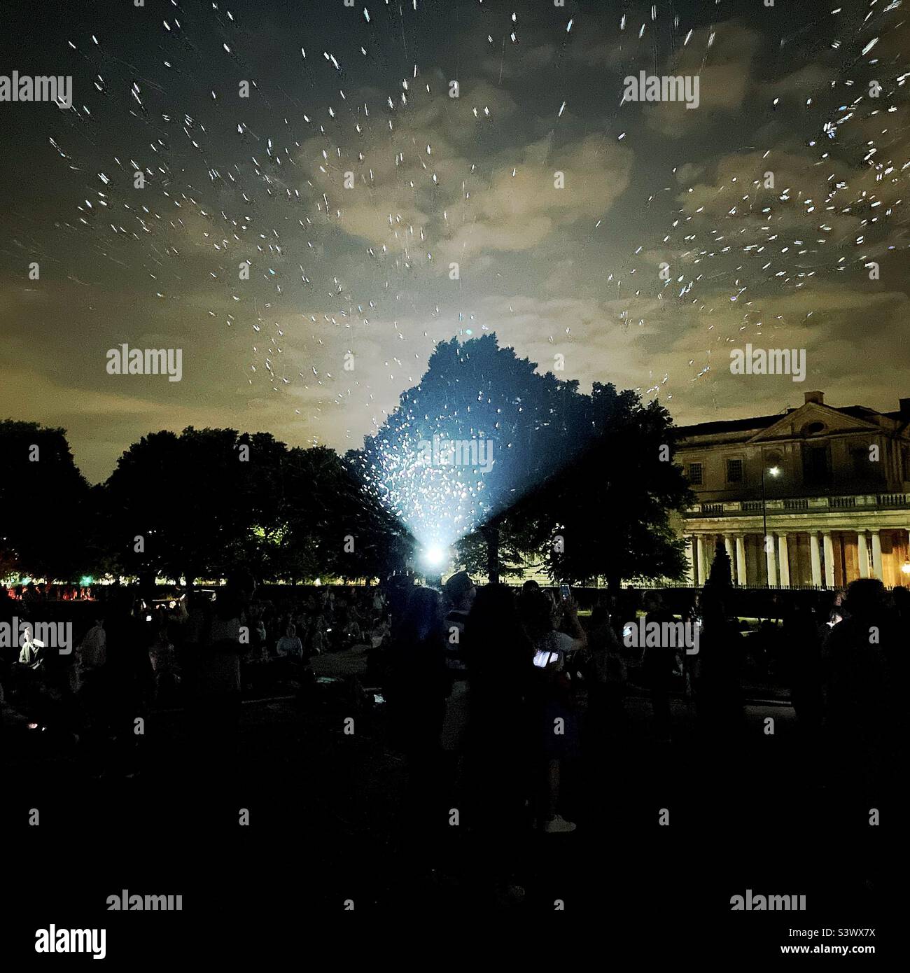 Spark Light Show in Greenwich Stock Photo Alamy