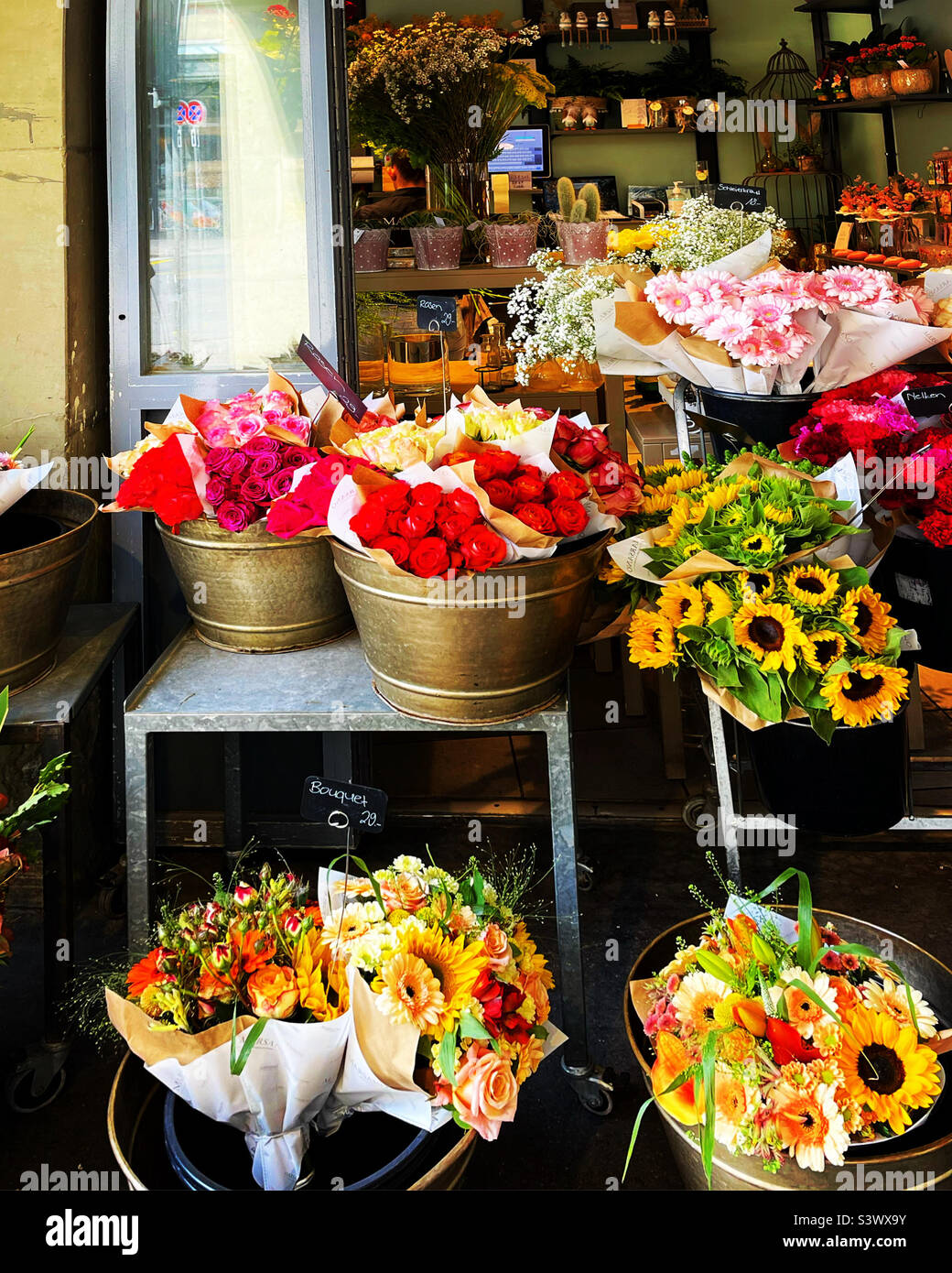 Flower Shop, Bern, Switzerland Stock Photo Alamy