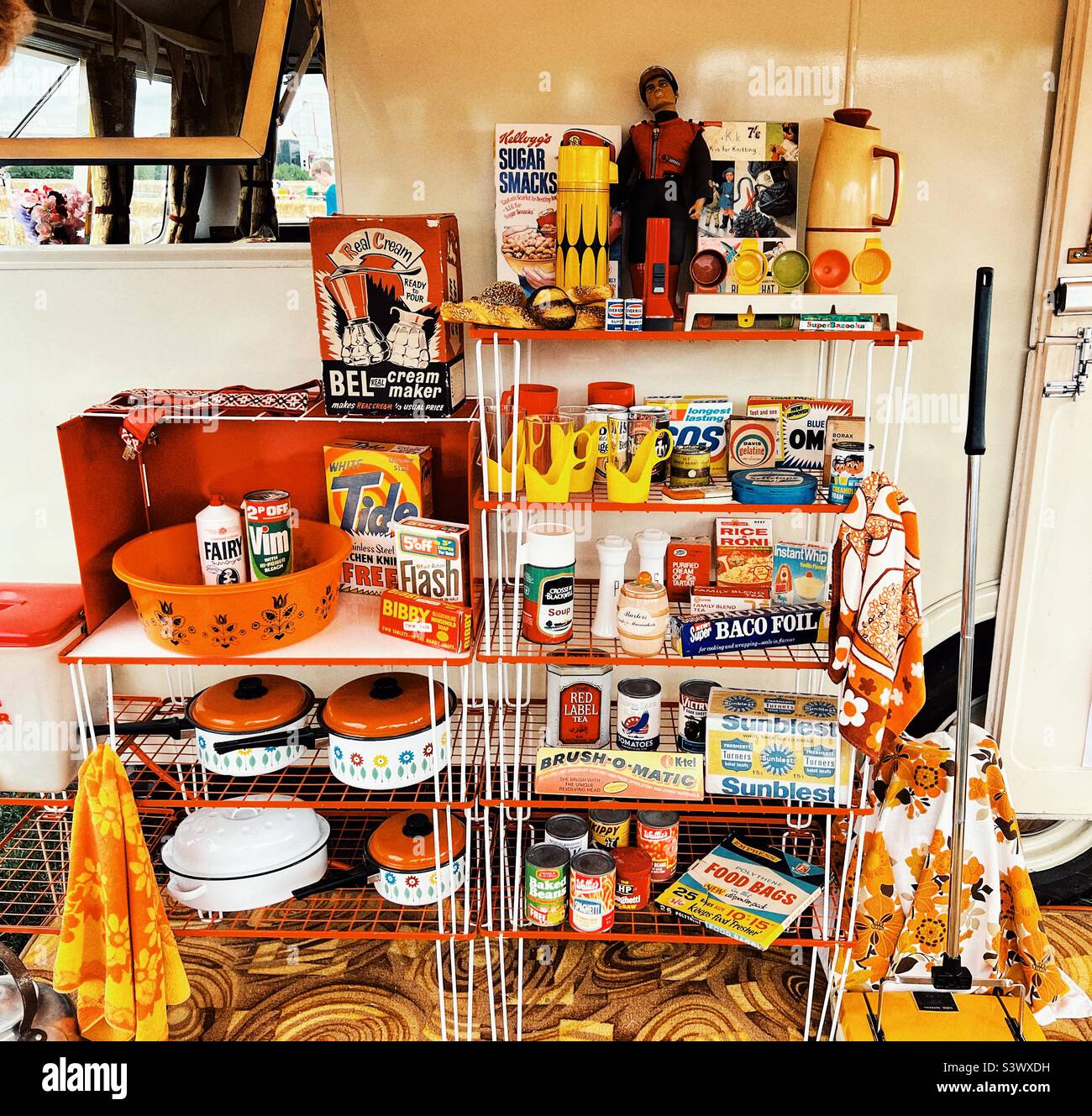 1960’s and 1970’s items at a Retro Festival Stock Photo - Alamy