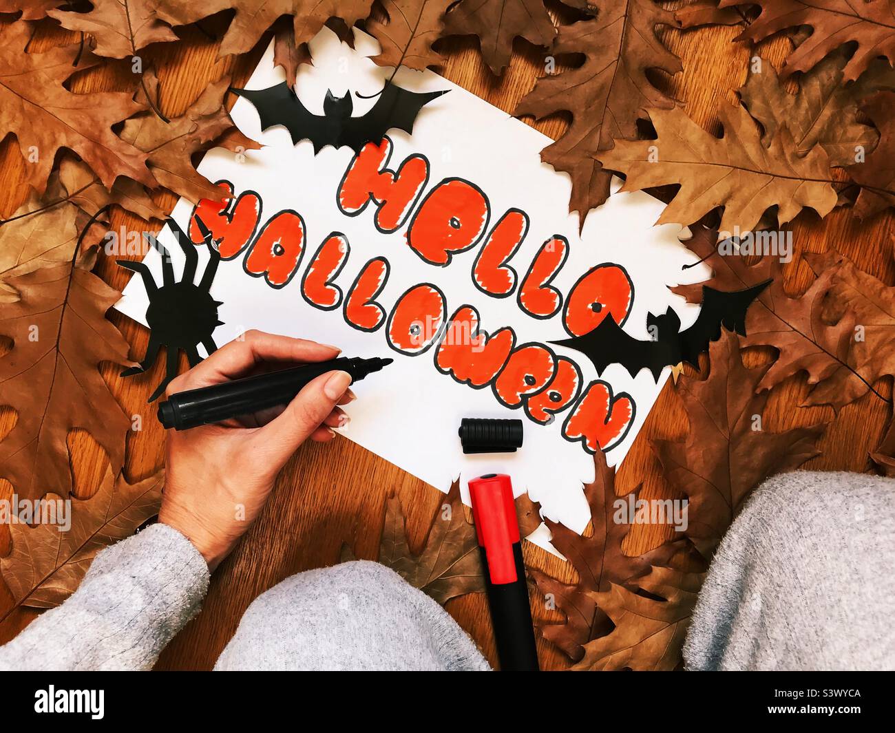 Halloween drawings - Smartphone Captured Stock Image