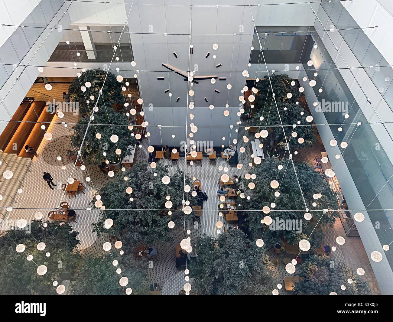 A multi story atrium in the Citicorp center, 2022, New York City, USA Stock Photo