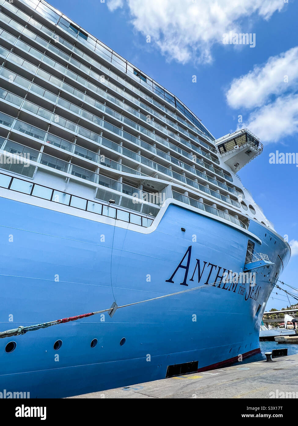 Royal Caribbean Anthem of the Seas cruise ship docked at Ibiza in the ...
