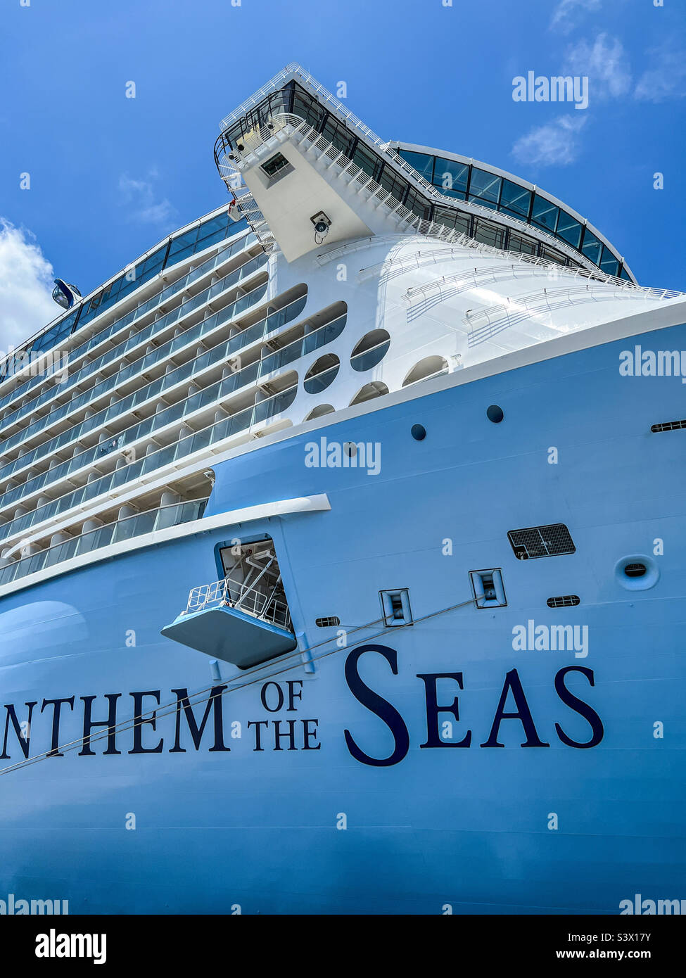 Royal Caribbean Anthem of the Seas cruise ship docked at Ibiza in the ...