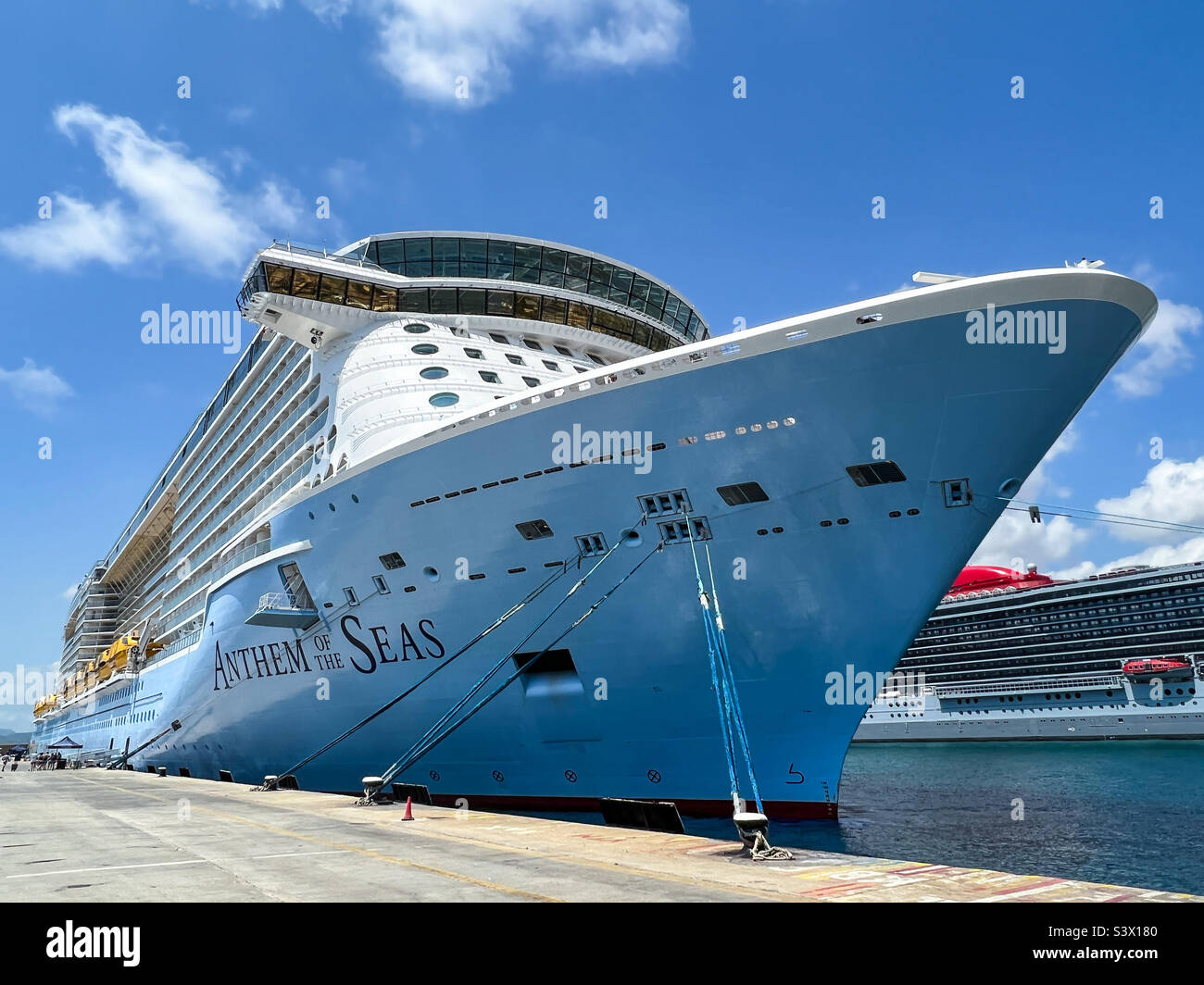 Royal Caribbean Anthem of the Seas cruise ship docked at Ibiza in the ...