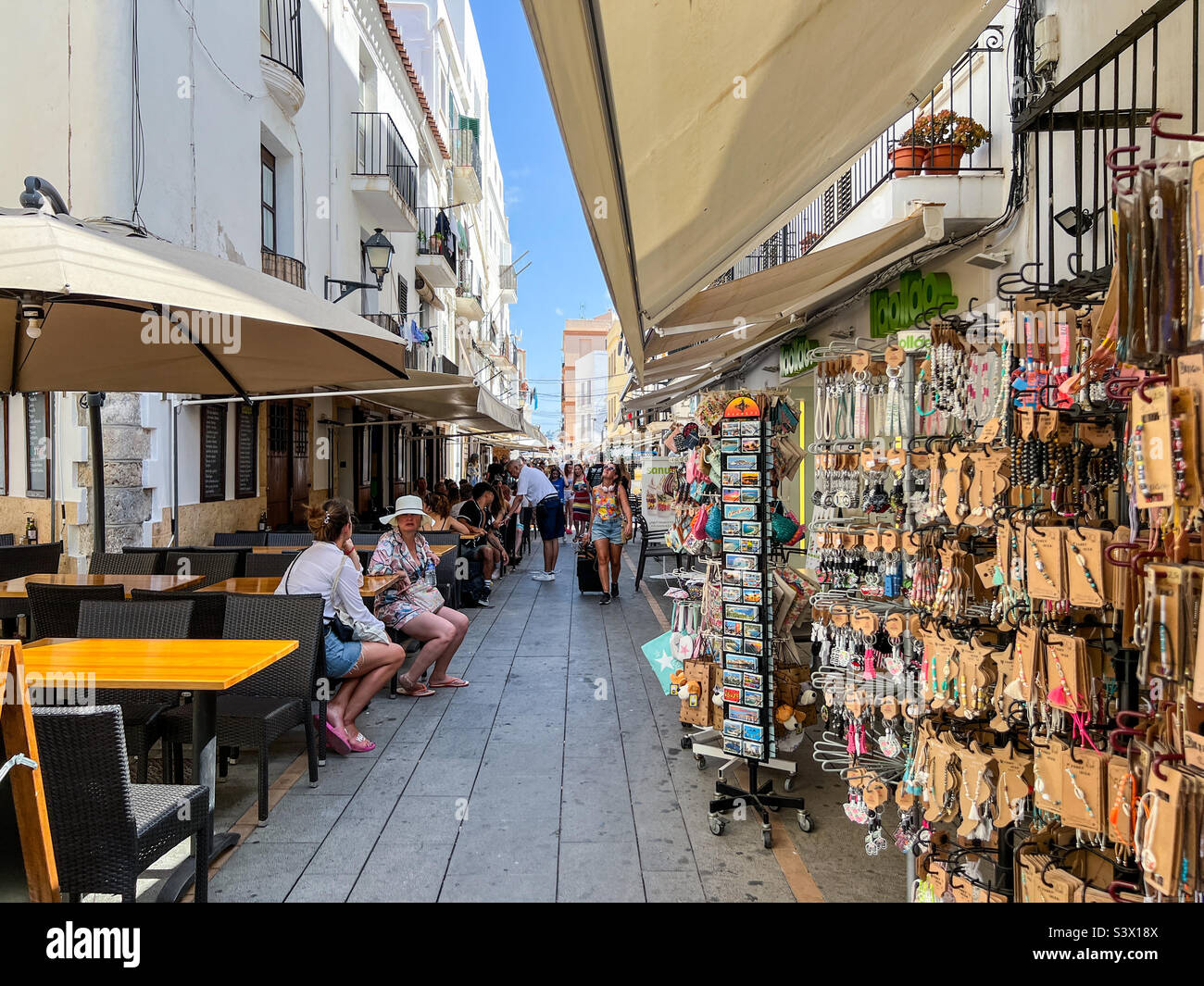 Shopping in Ibiza Stock Photo - Alamy