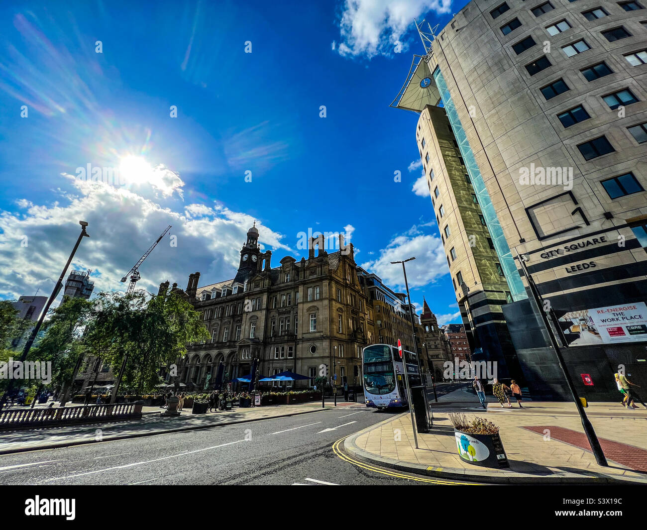 City Square in Leeds city centre - Smartphone Captured Stock Image