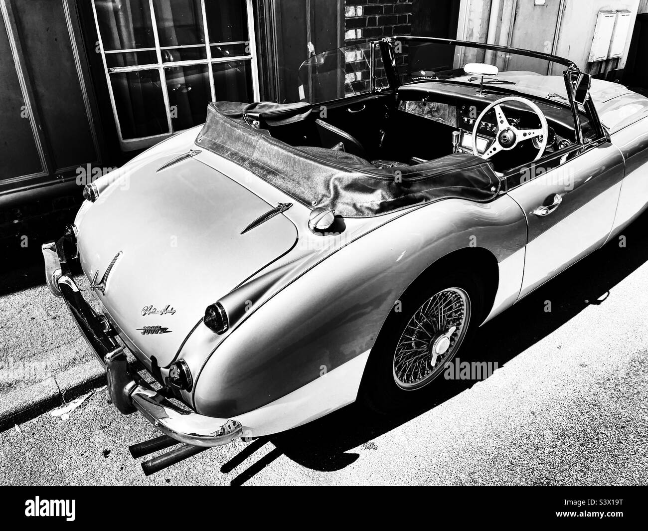 Austin Healey 3000 vintage sports car - Smartphone Captured Stock Image