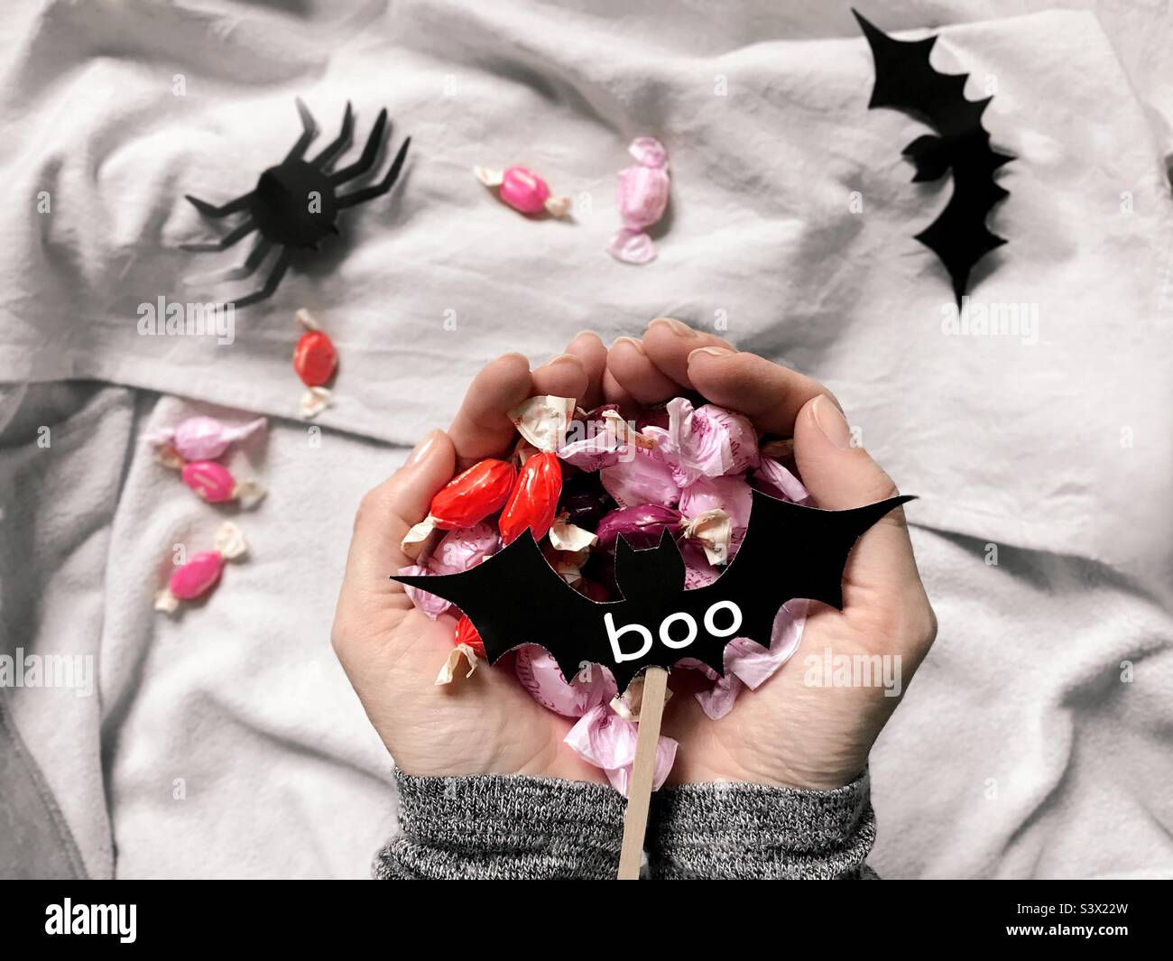 Halloween trick or treat - Smartphone Captured Stock Image