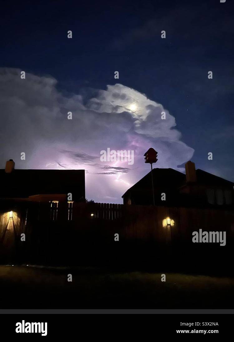 And the thunder rolls and the lightning strikes Stock Photo Alamy