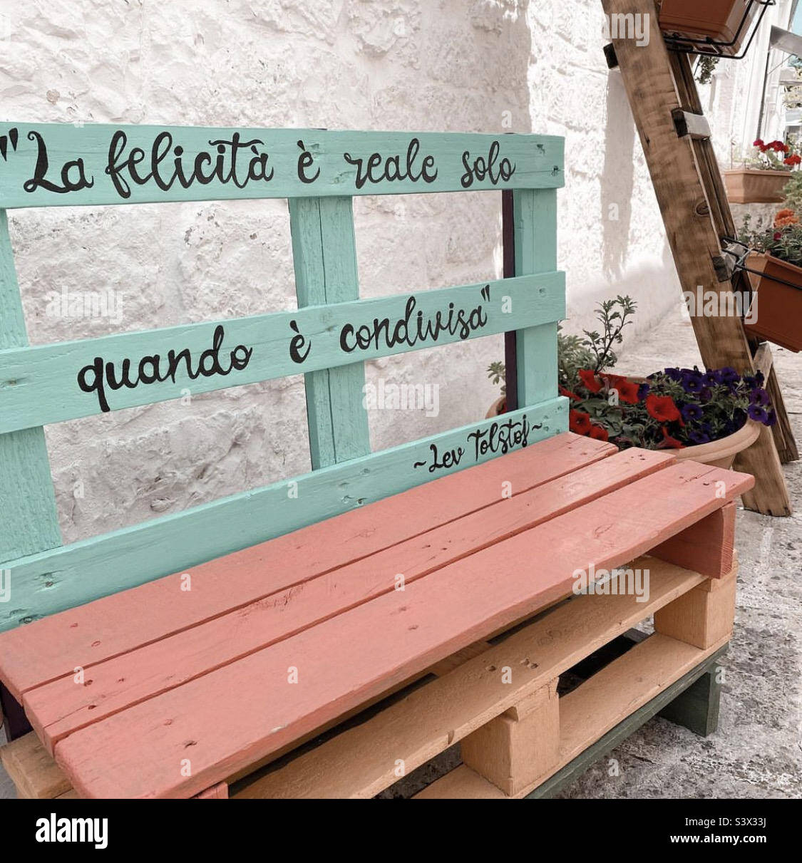 Banches in Alberobello Stock Photo Alamy