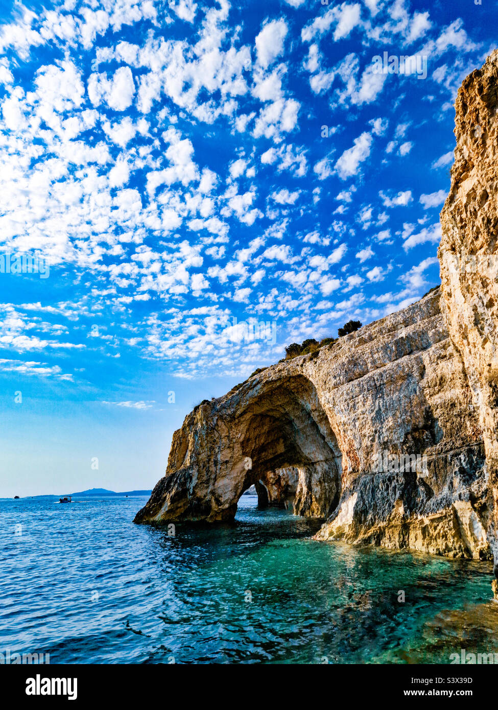 Blue caves, Zakinthos Stock Photo