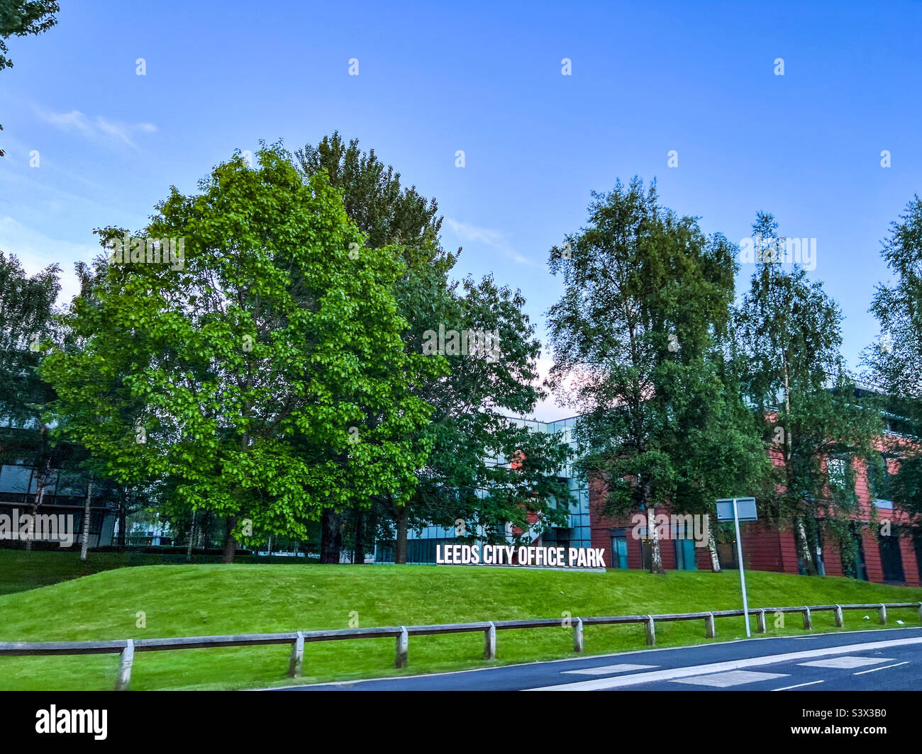 Leeds city office park in Holbeck Leeds UK - Smartphone Captured Stock Image