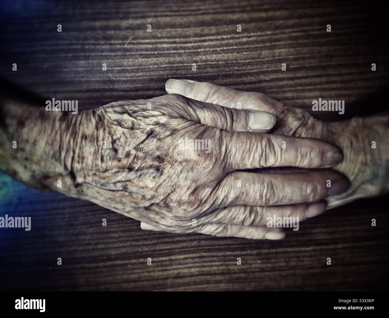 Hands of a senior woman - Smartphone Captured Stock Image