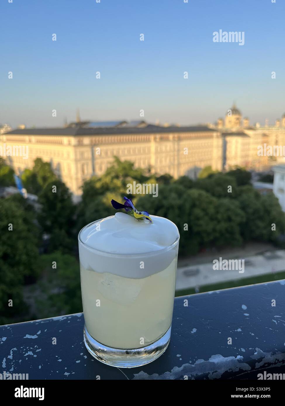 Rooftop cocktail in Vienna Stock Photo Alamy