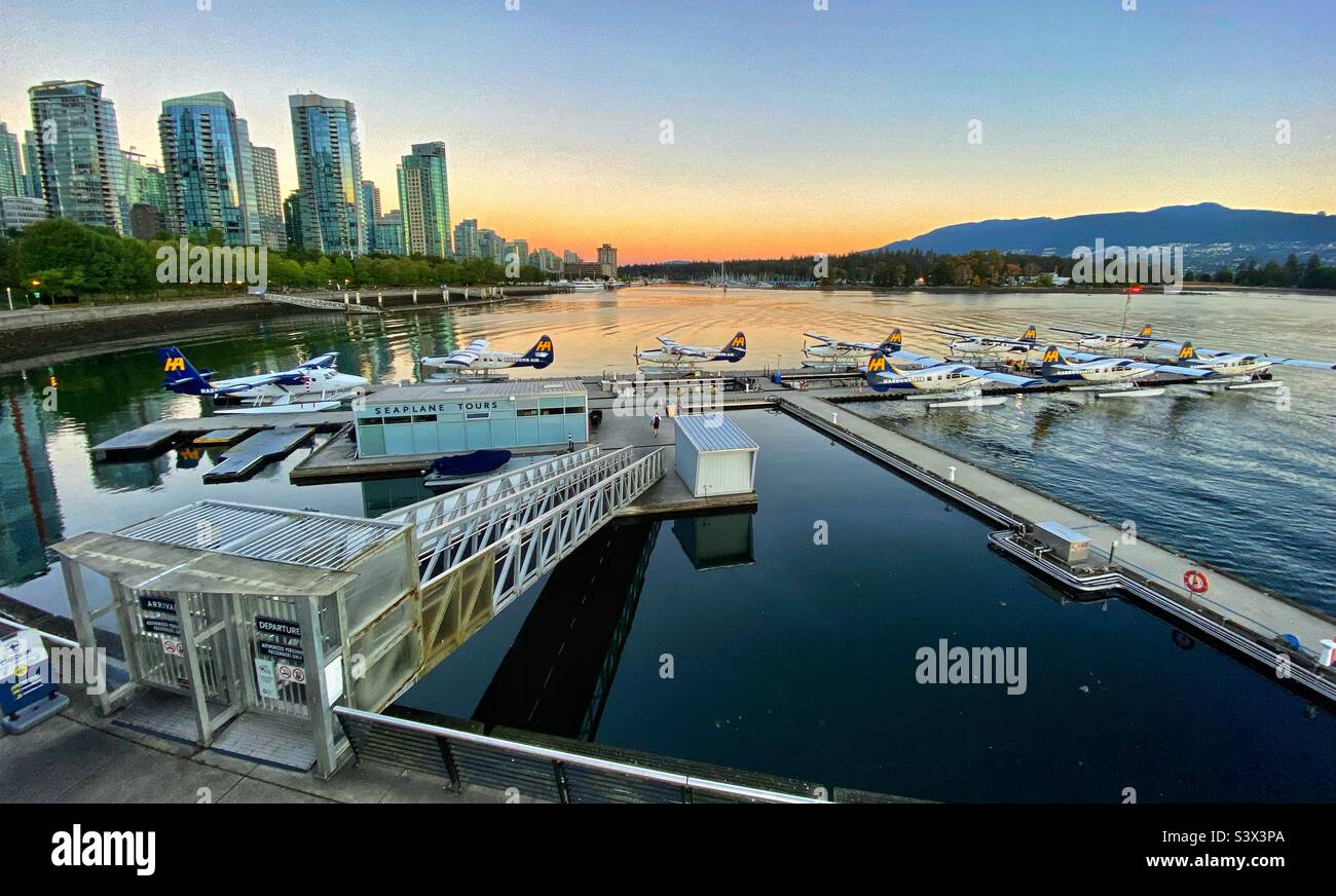Vancouver harbour in the morning. Stock Photo