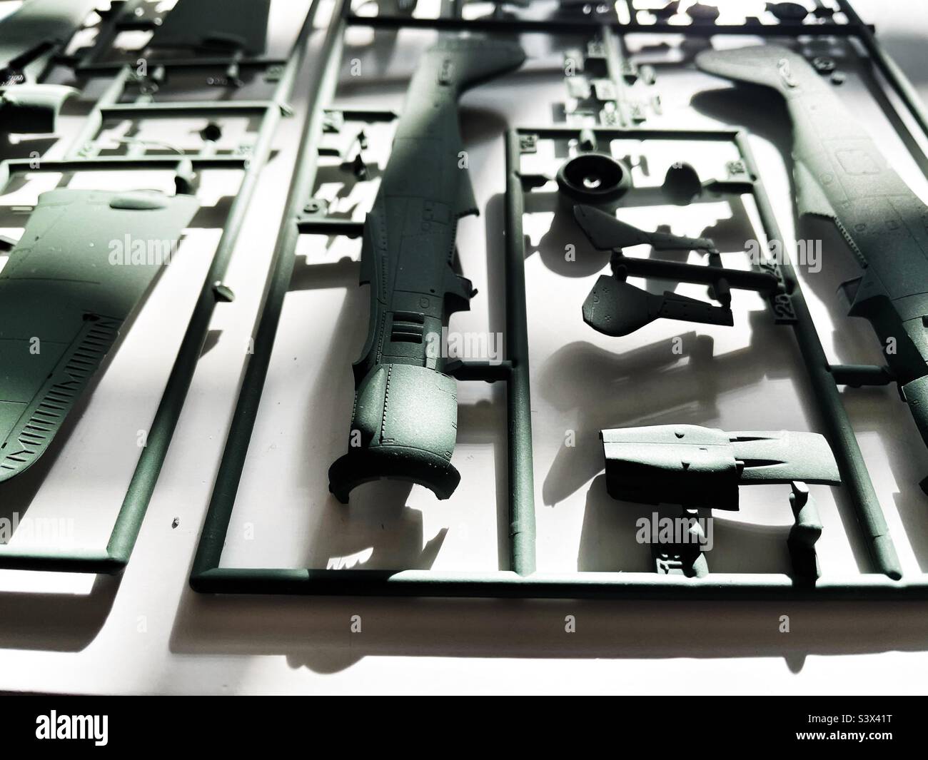 Focke Wolf 190 model aircraft kit - Smartphone Captured Stock Image