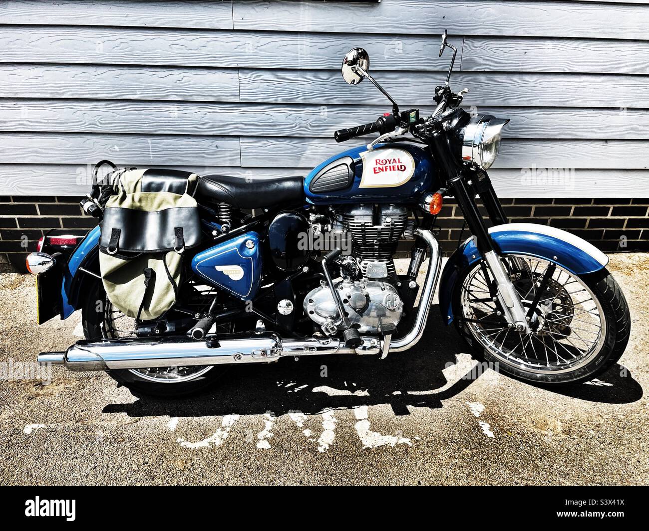 Royal Enfield motorcycle - Smartphone Captured Stock Image