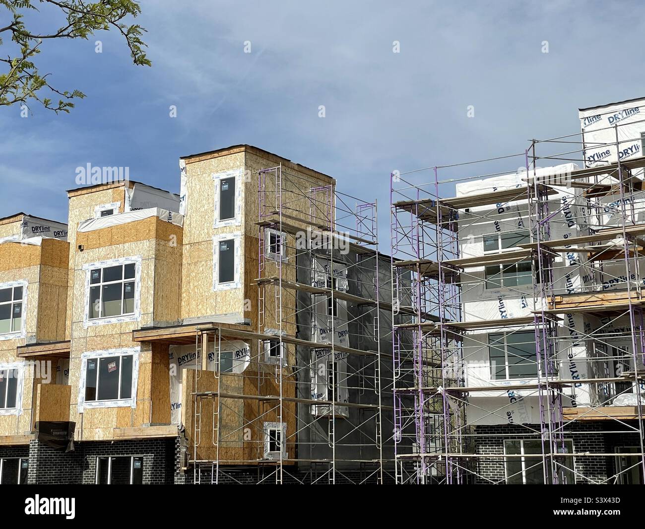 These townhomes, apts. or whatever other housing units, are going up all over the place, at least in Utah, at an ever increasing pace. Apparently to ease the lack of affordable housing. - Smartphone Captured Stock Image