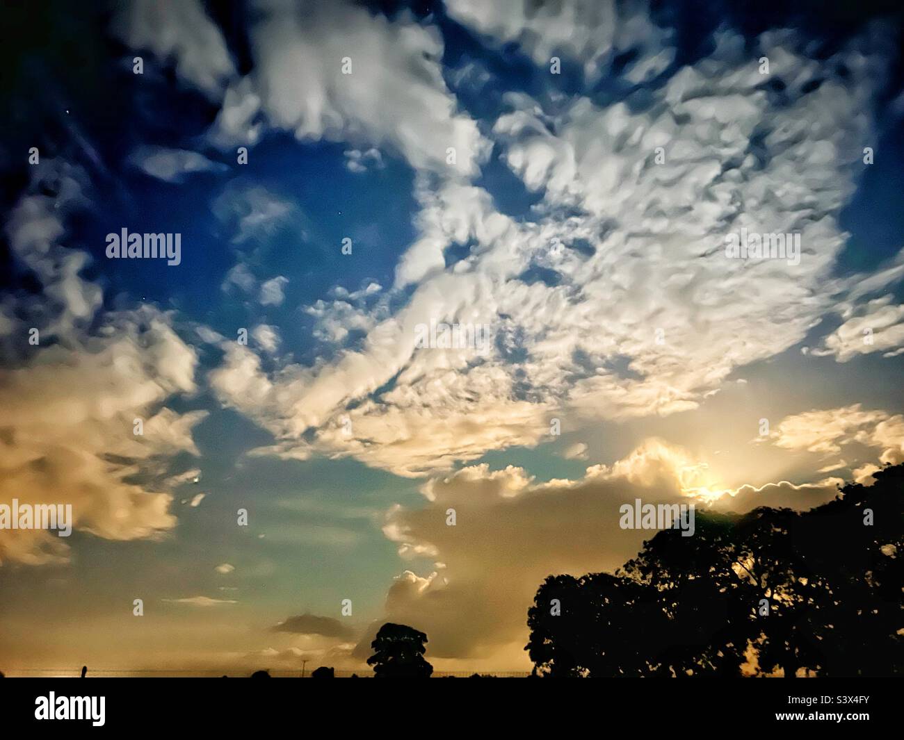 Moonlit Jupiter - Smartphone Captured Stock Image