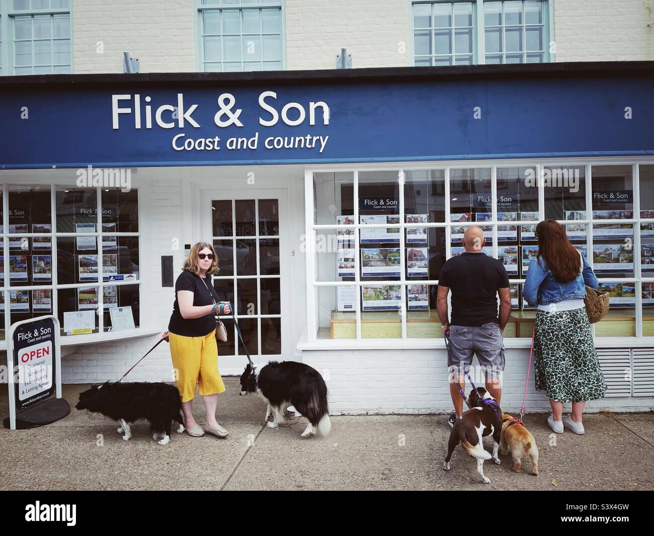 Flick & Son estate agent Aldeburgh Suffolk - Smartphone Captured Stock Image