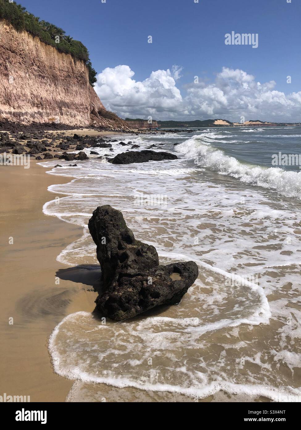 Rugged landscape by the sea in northern Brazil. Stock Photo