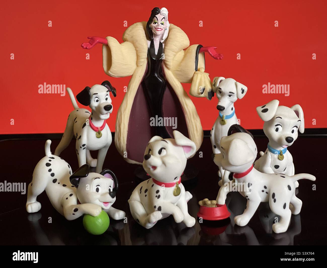 Cruella De vil Figure, 101 Dalmatians Figures Stock Photo