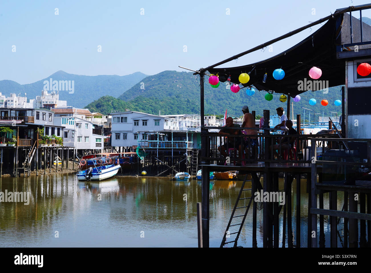 Tranquil seaside village - Smartphone Captured Stock Image