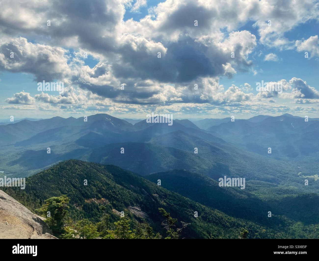 The high peaks of the Adirondack Mountains mountains in upstate New York, Stock Photo