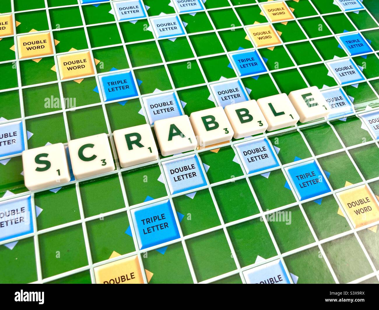 Scrabble family board game - Smartphone Captured Stock Image