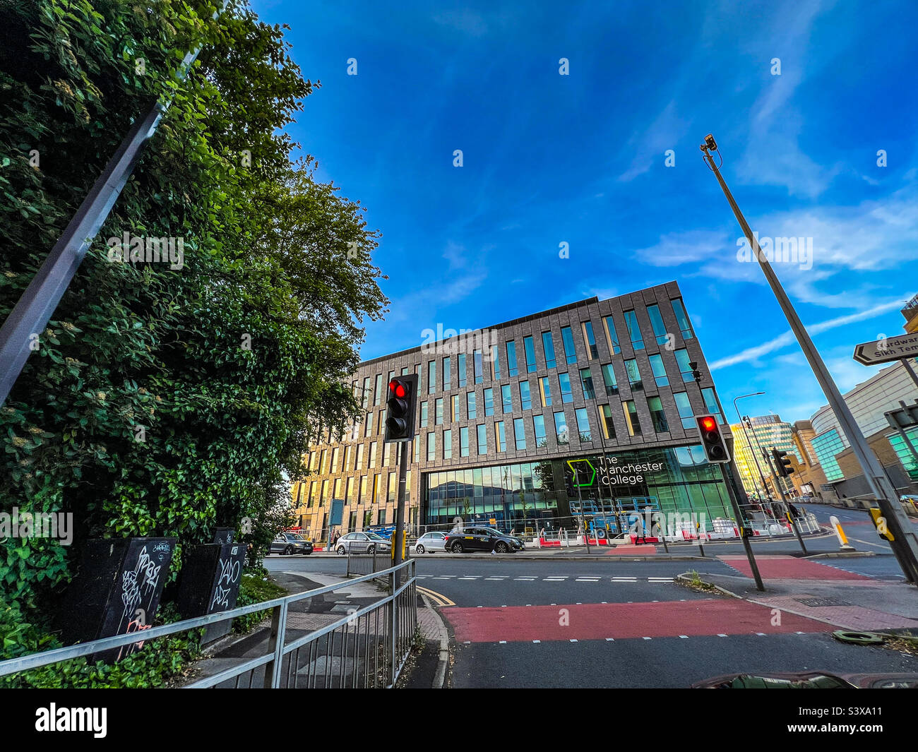 The Manchester College on trinity way in Manchester City centre Stock Photo