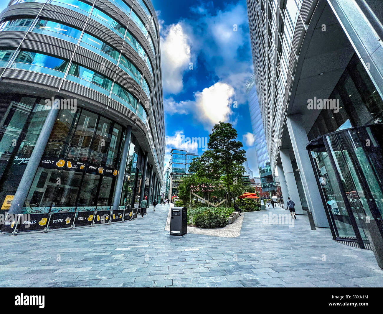 Offices in Spinningfields in Manchester City centre Stock Photo