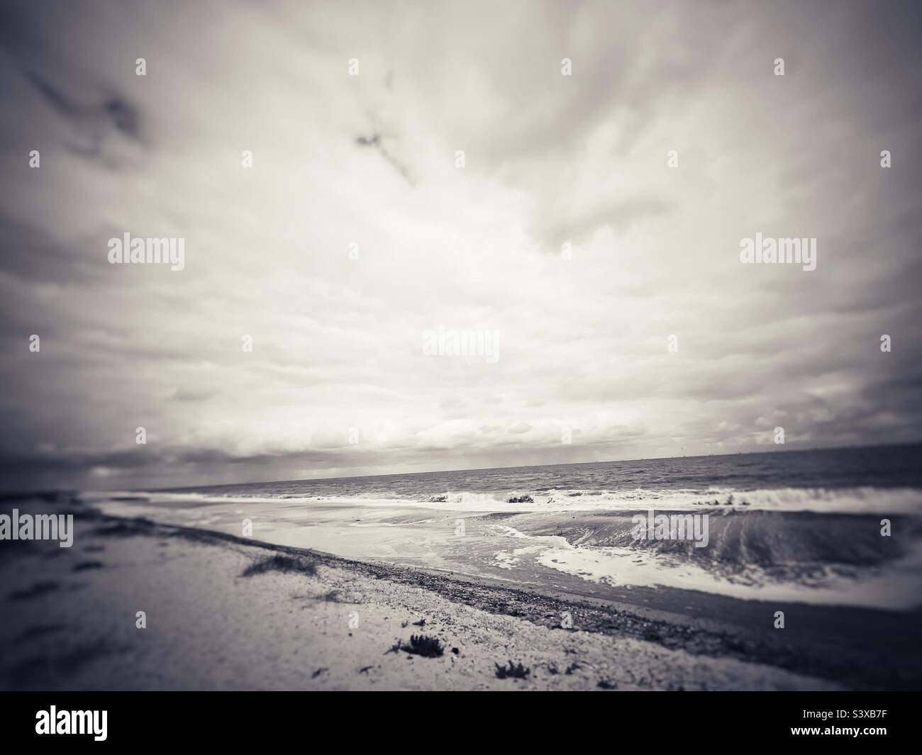 North Sea coast Great Yarmouth Norfolk England - Smartphone Captured Stock Image