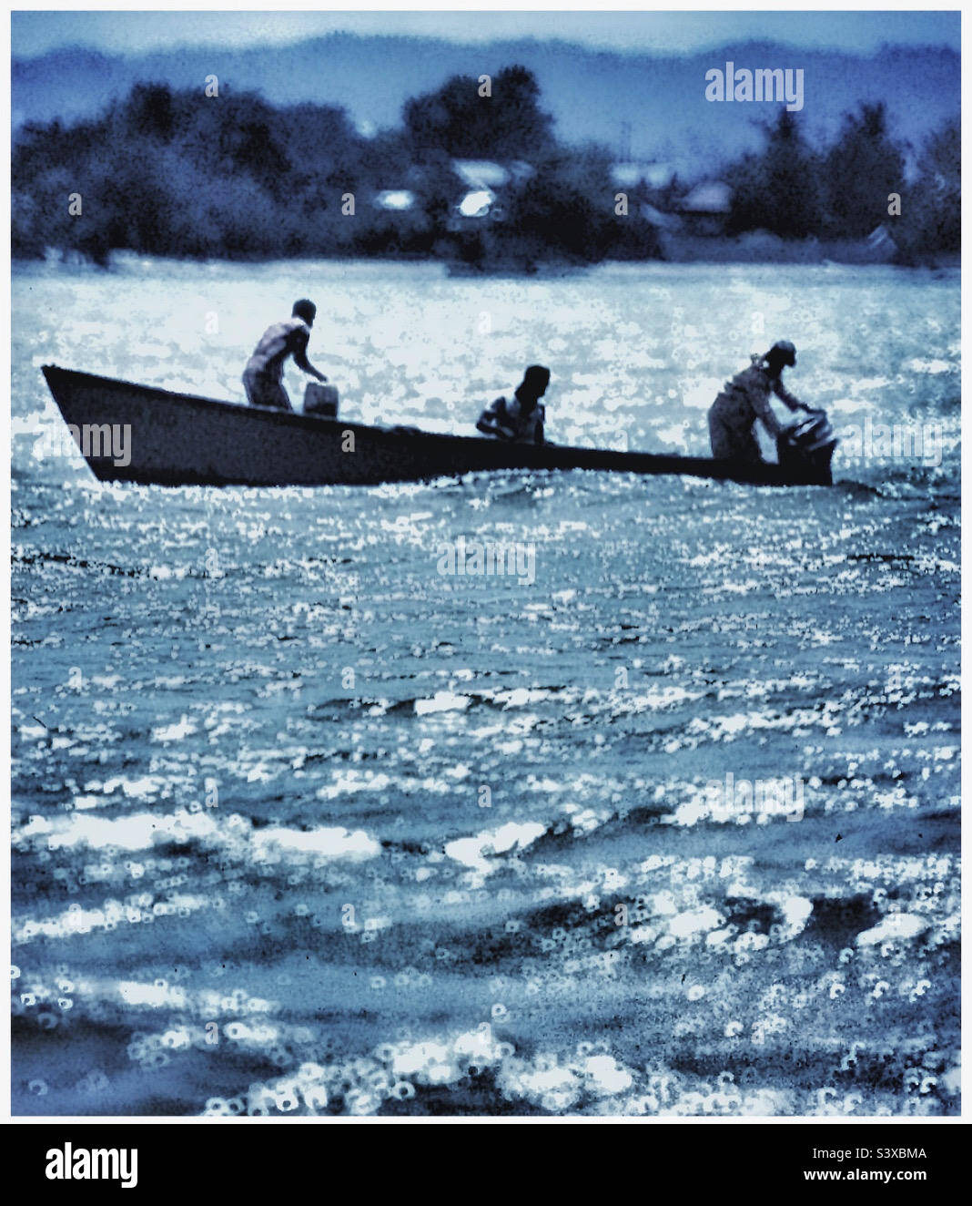 Fishermen in Jamaica. - Smartphone Captured Stock Image
