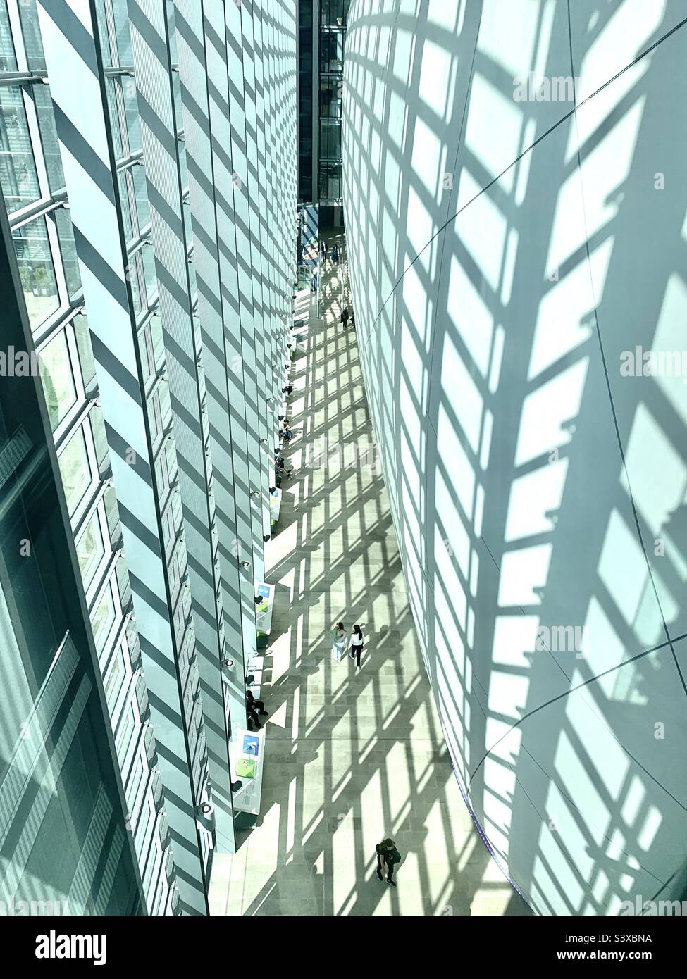 View of Darwin Centre from the lift at Natural History Museum - Smartphone Captured Stock Image