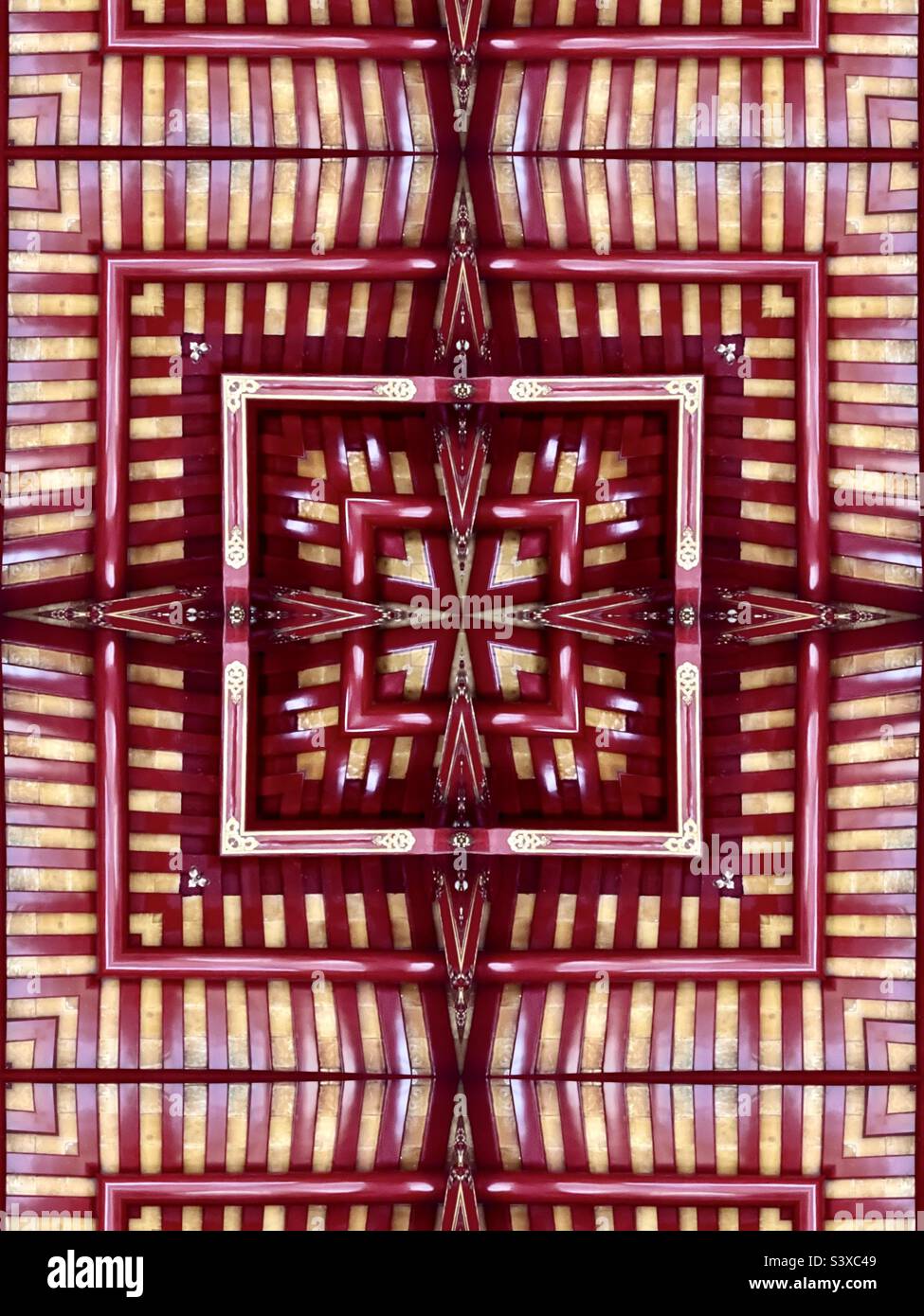 Looking up at roof of citadel in imperial city Hue, Vietnam - Smartphone Captured Stock Image