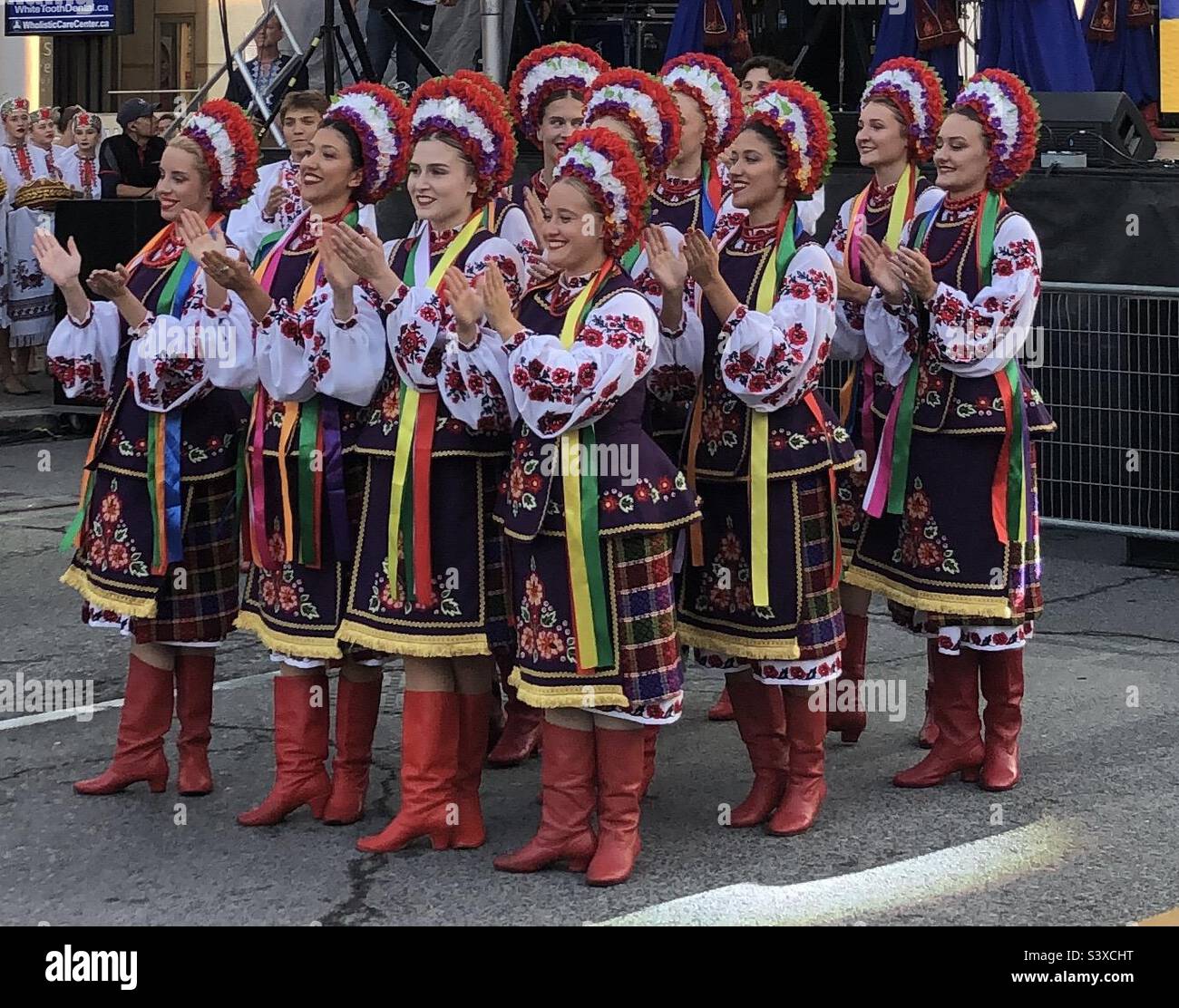Ukrainian dancers. Stock Photo
