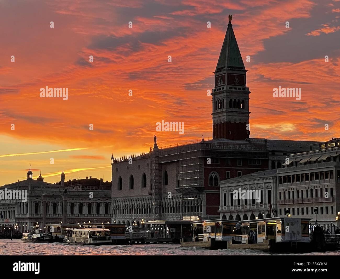 Sunset Venice Stock Photo