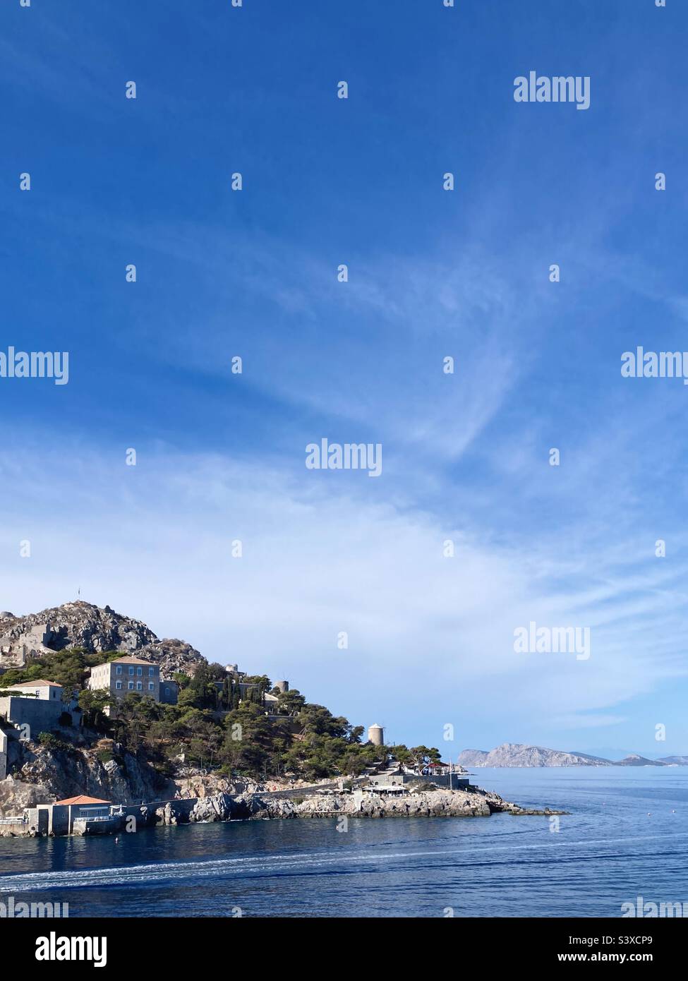 View of Hydra, Greece - Smartphone Captured Stock Image