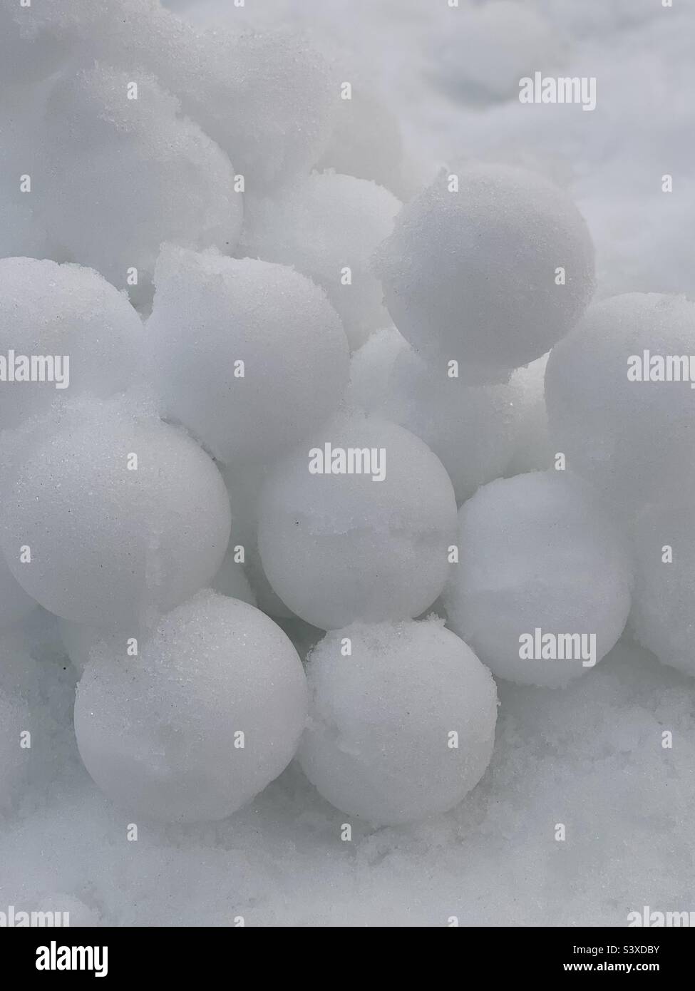 Puke if perfect snowballs - Smartphone Captured Stock Image