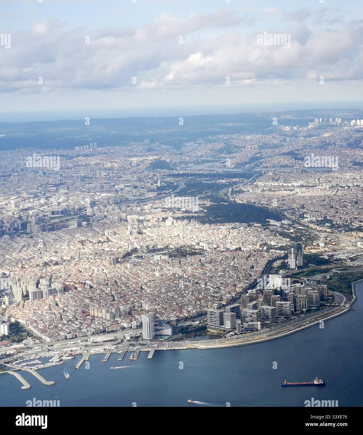 Aerial view of Istanbul, Turkey. - Smartphone Captured Stock Image