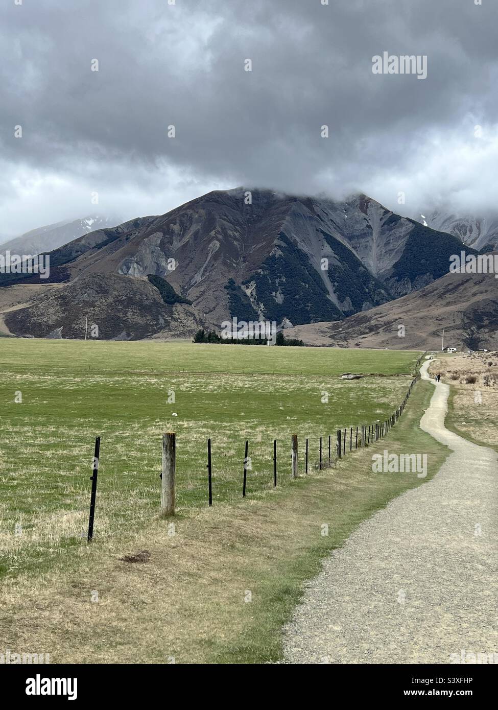 Castle Hill NZ pathway Stock Photo Alamy