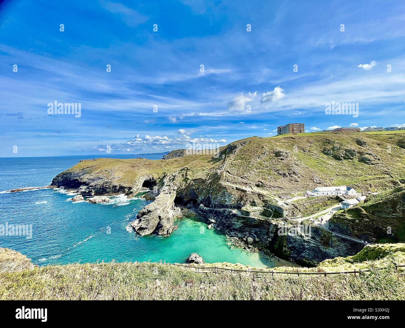 Beautiful Cornish coast scenery at tintagel Stock Photo